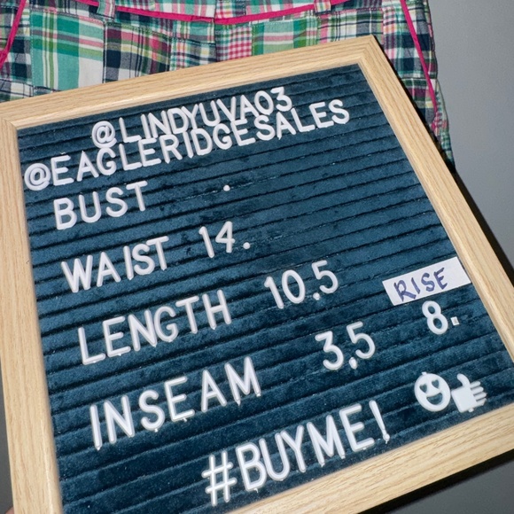 EUC Vineyard Vines Patchwork Madras Shorts Size 0 - Picture 5 of 5